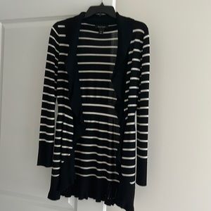 WHBM Striped Open Front Cardigan. Size S